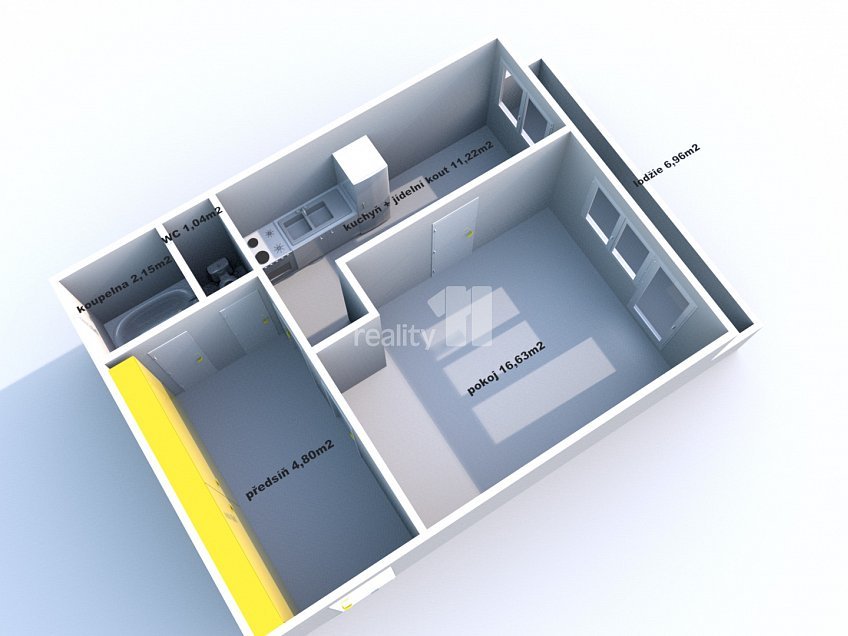 Prodej bytu 1+1 44 m^2 Kunštátská, Poděbrady 
