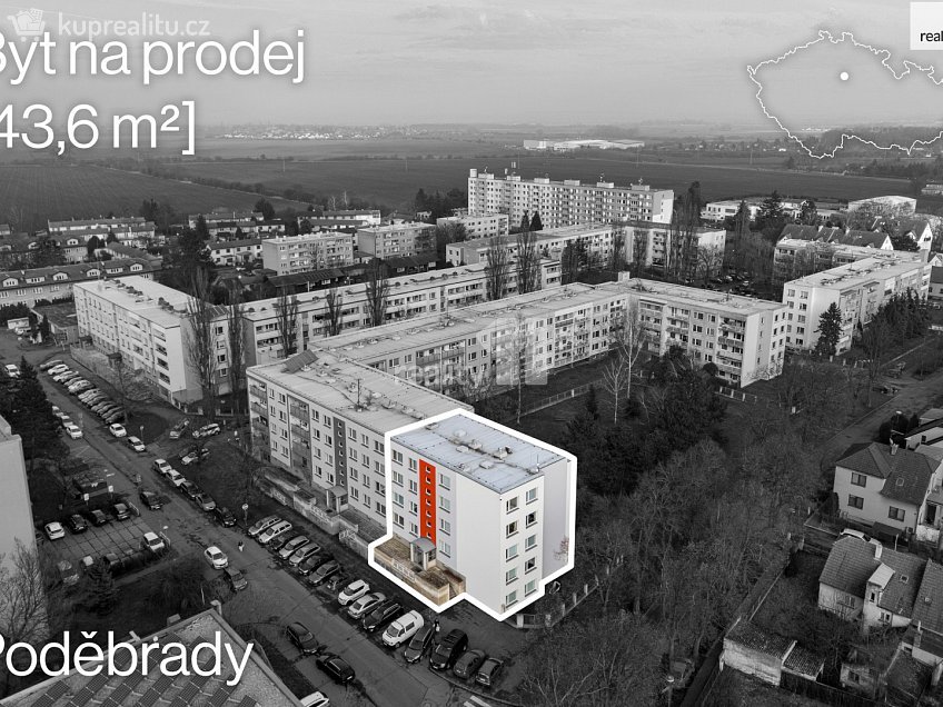 Prodej bytu 1+1 44 m^2 Kunštátská, Poděbrady 