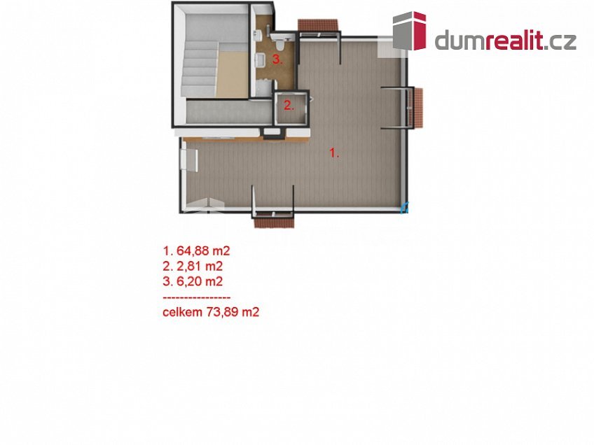 Pronájem bytu 1+kk 74 m^2 Nad pískovnou, Praha 4 