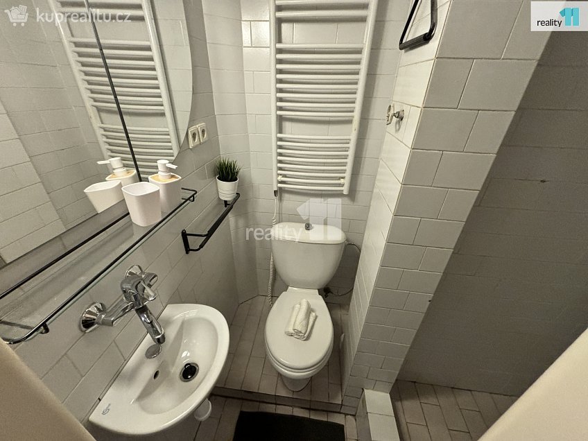 Pronájem bytu 1+kk 24 m^2 Biskupcova, Praha 3 