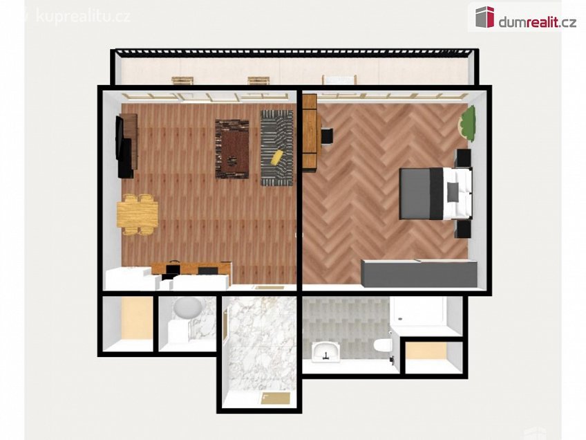 Pronájem bytu 2+kk 64 m^2 Hlavní, Štěchovice 