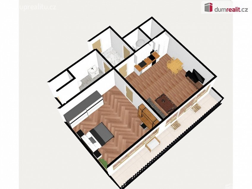 Pronájem bytu 2+kk 64 m^2 Hlavní, Štěchovice 