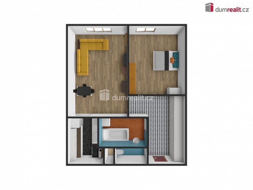 Pronájem bytu 2+kk 42 m^2 Malkovského, Praha 18 