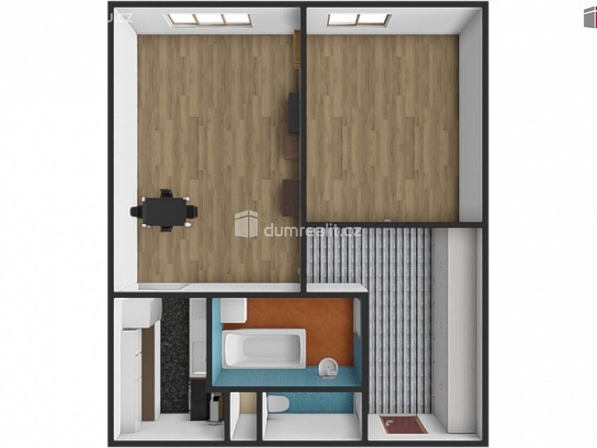 Pronájem bytu 2+kk 42 m^2 Malkovského, Praha 18 