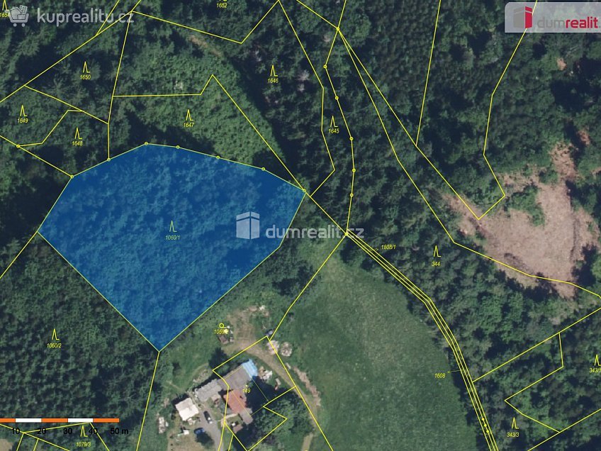 Prodej  lesa 4773 m^2 Semily, Semily 