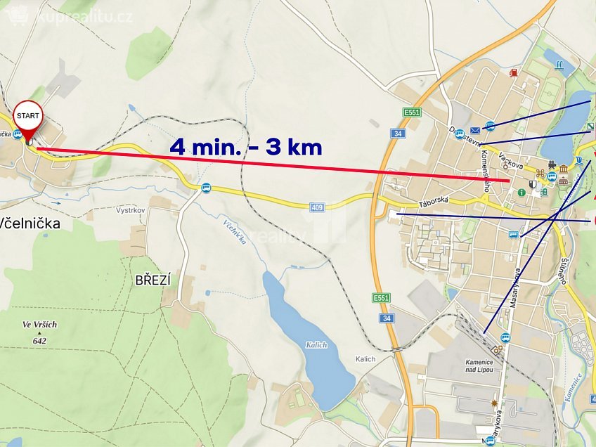 Prodej  pole 1389 m^2 Včelnička, Včelnička 