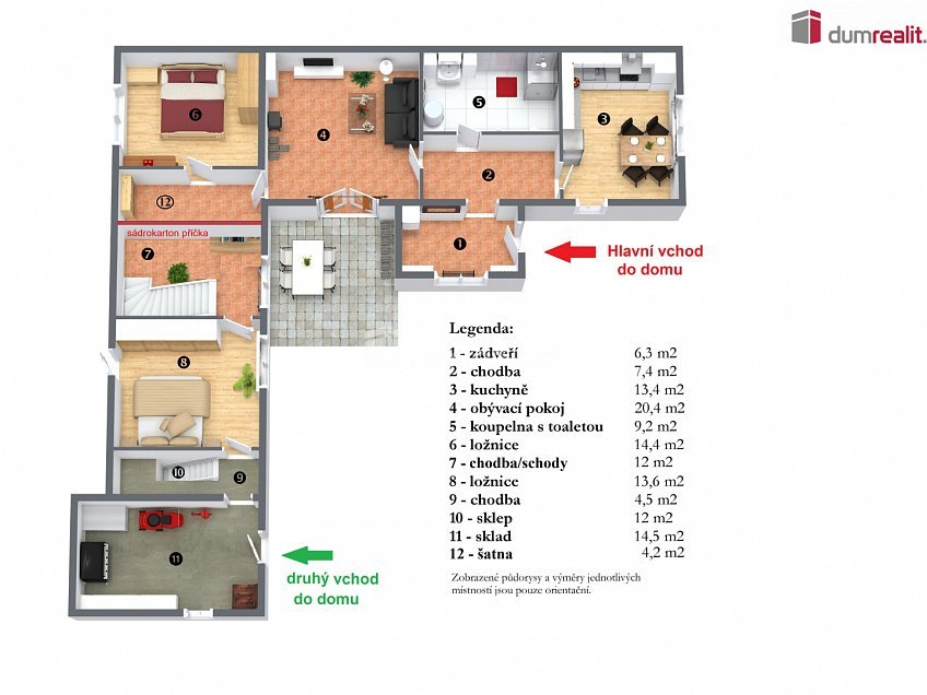 Prodej  rodinného domu 210 m^2 Hostín, Hostín 