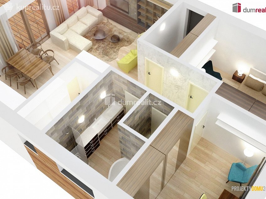 Prodej  projektu  rodinného domu 100 m^2 Rudice, Rudice 