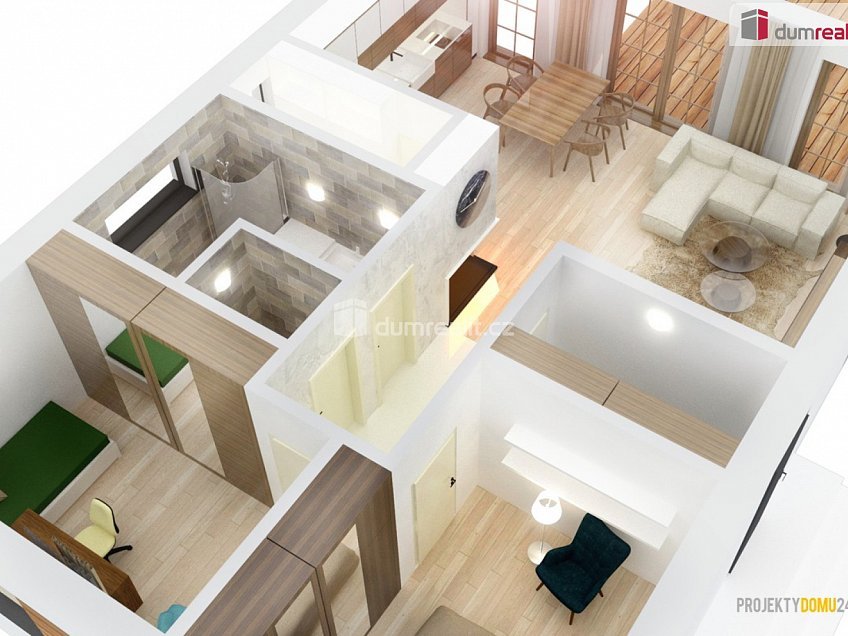 Prodej  projektu  rodinného domu 100 m^2 Rudice, Rudice 