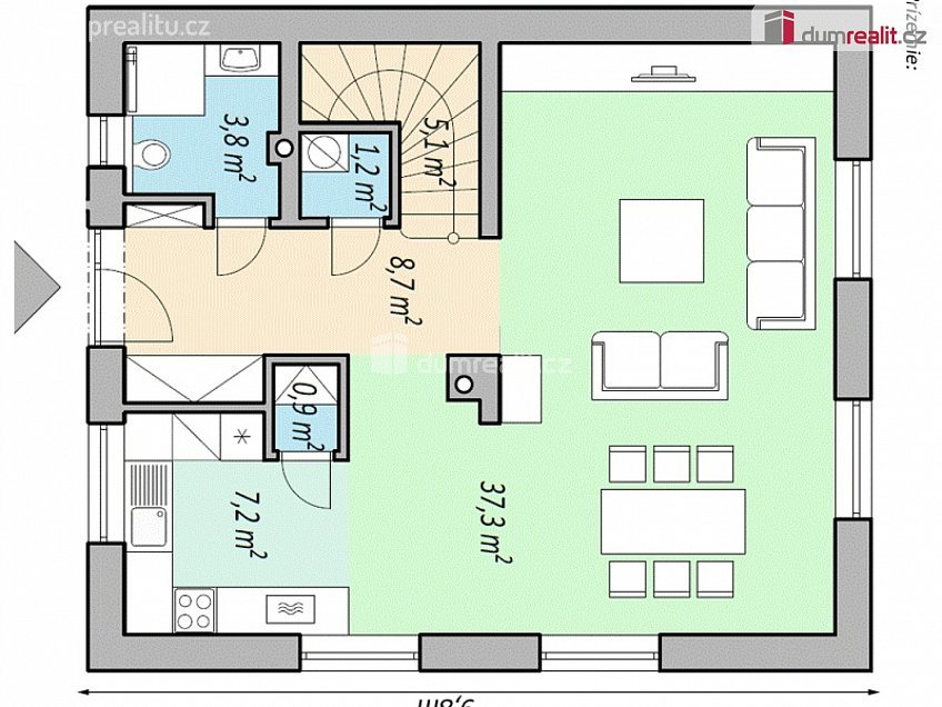 Prodej  domu na klíč 121 m^2 Rudice, Rudice 
