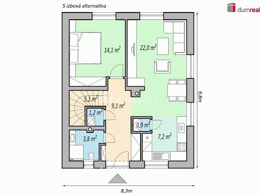 Prodej  domu na klíč 121 m^2 Rudice, Rudice 