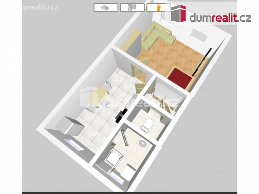 Pronájem bytu 1+1 46 m^2 Nádražní, Praha 5 