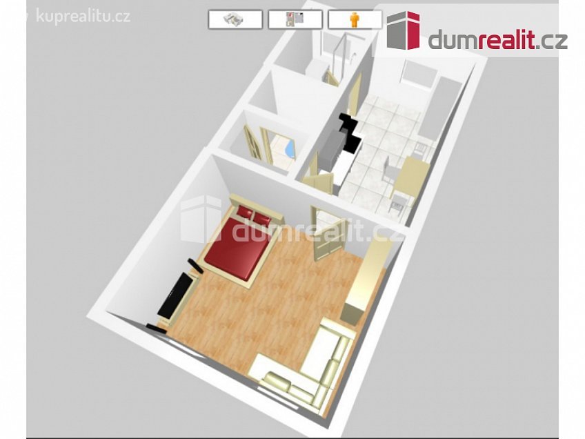 Pronájem bytu 1+1 46 m^2 Nádražní, Praha 5 