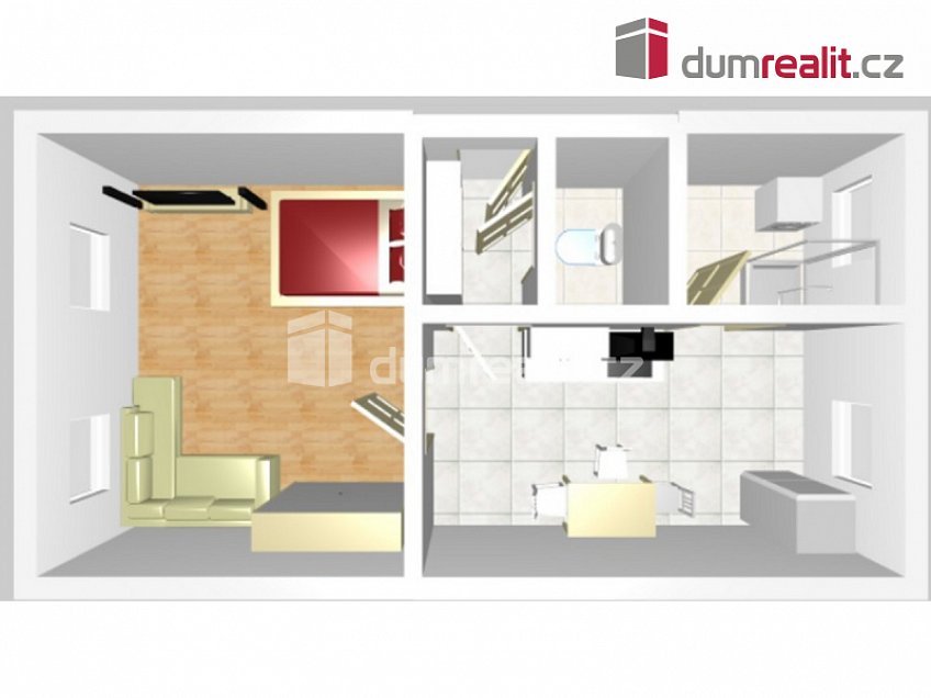 Pronájem bytu 1+1 46 m^2 Nádražní, Praha 5 