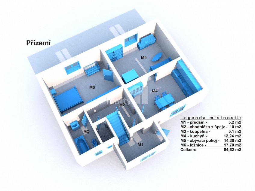 Prodej  rodinného domu 107 m^2 Tuchoraz, Tuchoraz 