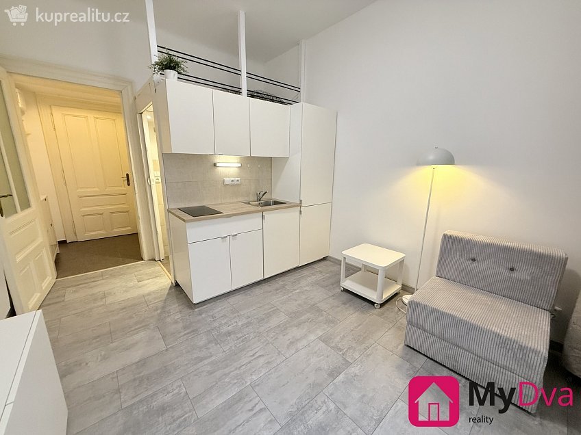 Pronájem bytu 1+kk 30 m^2 Na spojce, Praha 