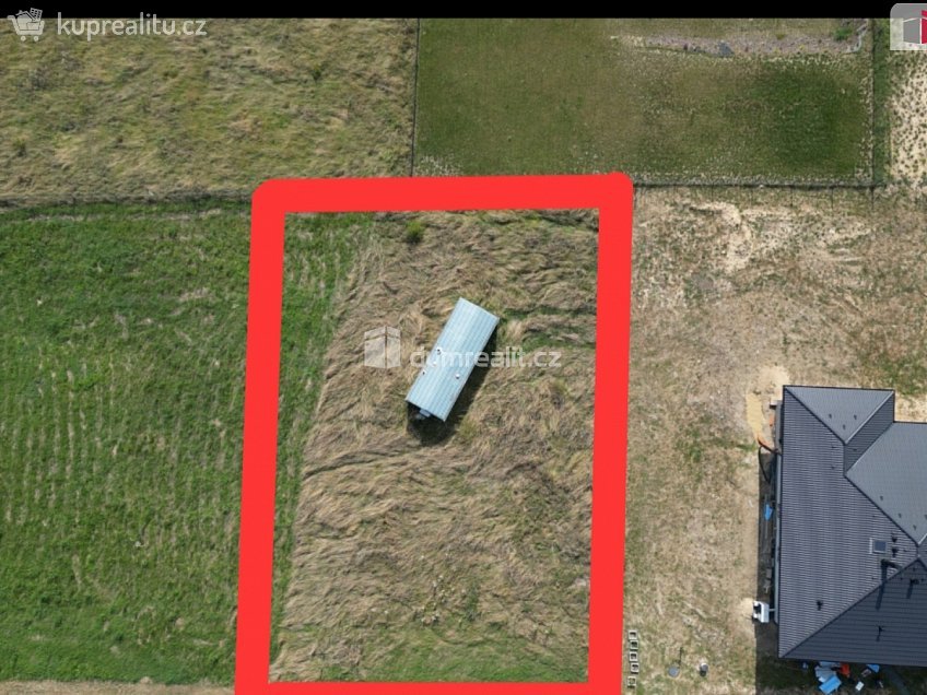 Prodej  stavebního pozemku 859 m^2 Na Vršku, Kačice 