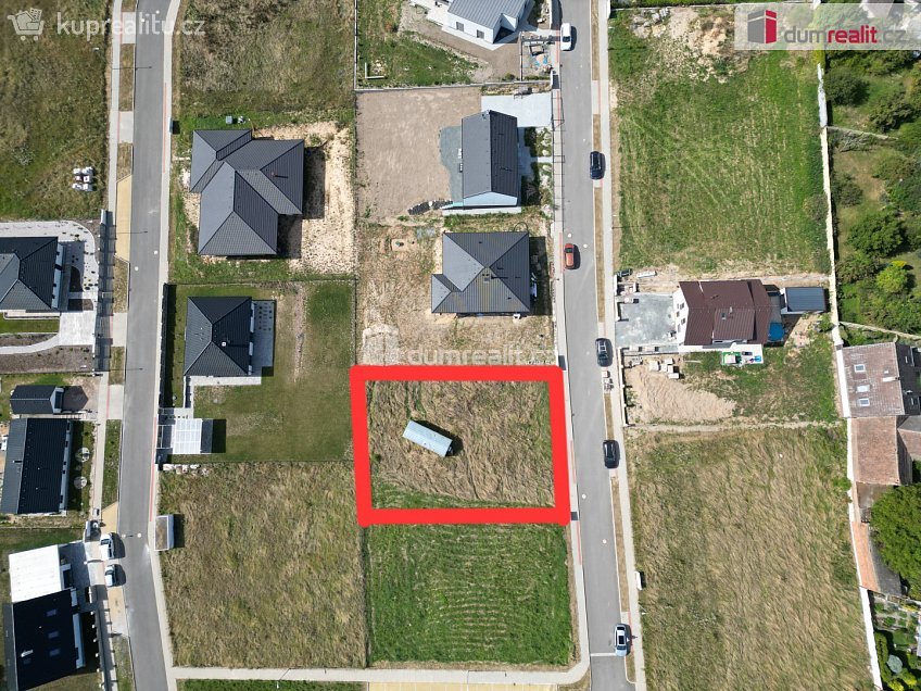 Prodej  stavebního pozemku 859 m^2 Na Vršku, Kačice 