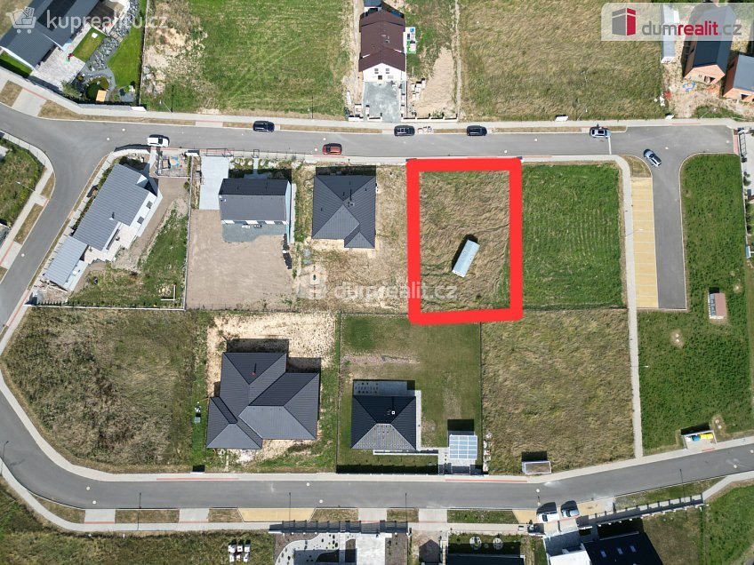 Prodej  stavebního pozemku 859 m^2 Na Vršku, Kačice 