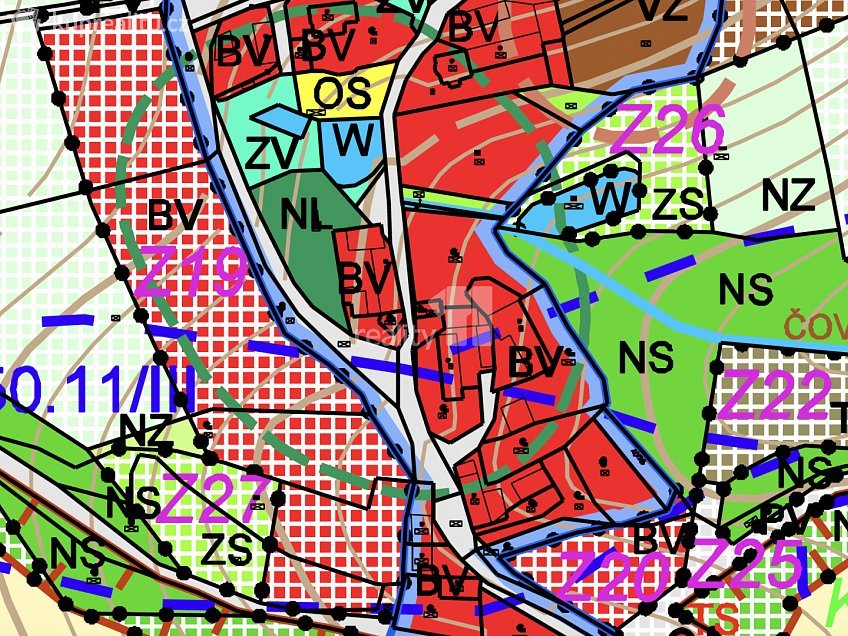 Prodej  stavebního pozemku 942 m^2 Martinice u Onšova, Martinice u Onšova 