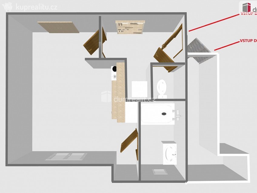 Pronájem bytu 1+kk 25 m^2 Bří. Mrštíků, Břeclav 