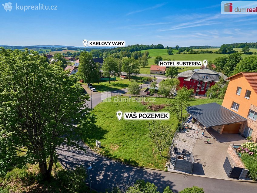 Prodej  stavebního pozemku 835 m^2 Ostrov, Ostrov 