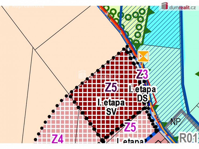 Prodej  stavebního pozemku 4794 m^2 Bykoš, Bykoš 