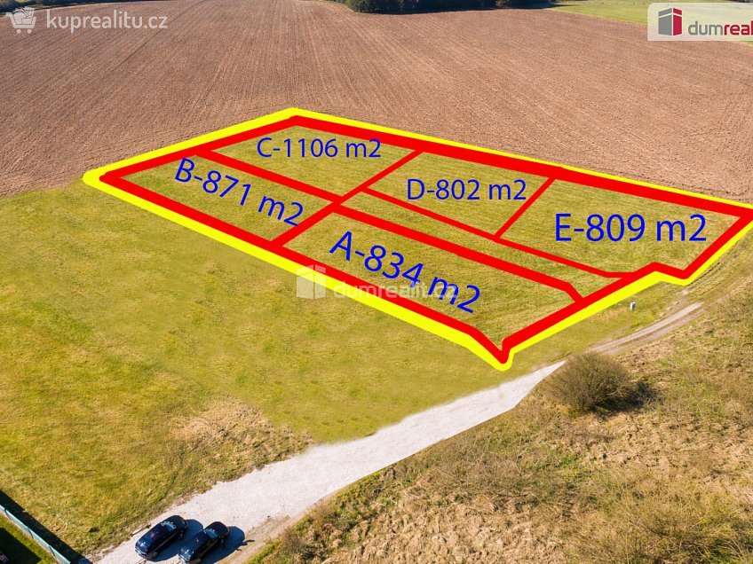 Prodej  stavebního pozemku 4794 m^2 Bykoš, Bykoš 