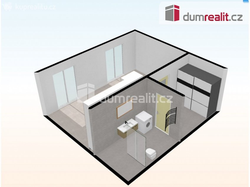 Pronájem bytu 1+kk 31 m^2 Adamova, Praha 6 