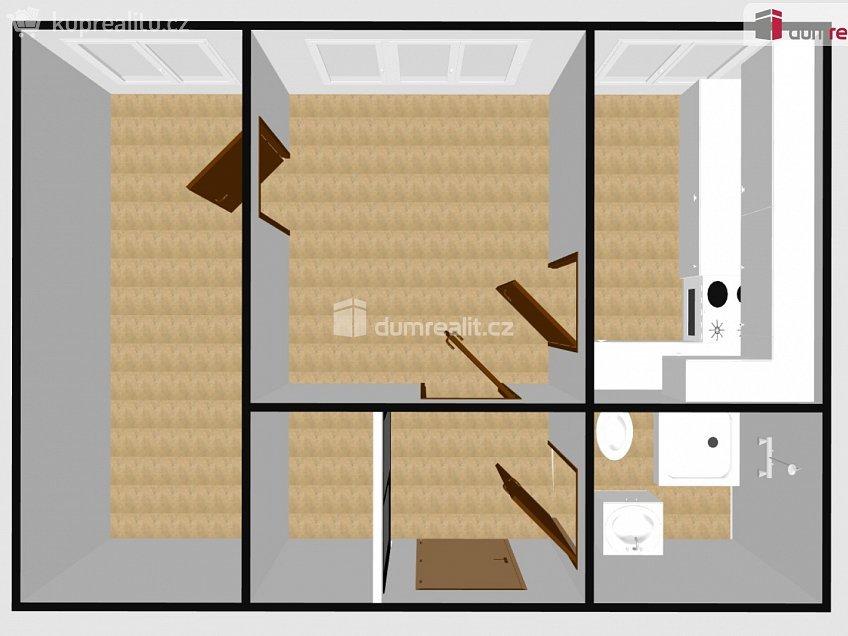 Pronájem bytu 2+1 43 m^2 Na Valtické, Břeclav 