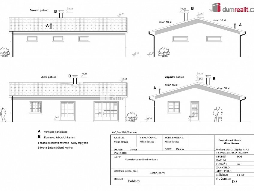 Prodej  stavebního pozemku 1218 m^2 Běštín, Běštín 