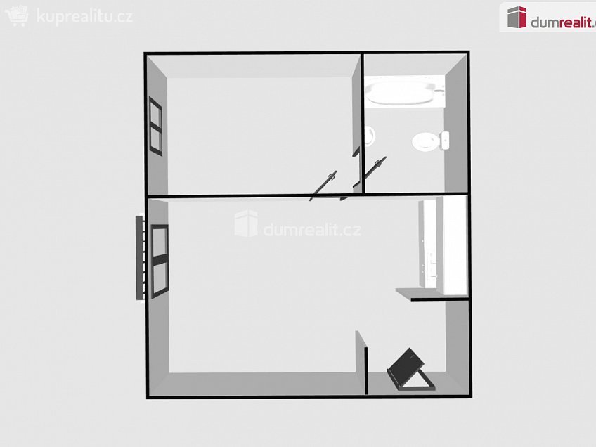 Pronájem bytu 1+1 29 m^2 Národních hrdinů, Břeclav 