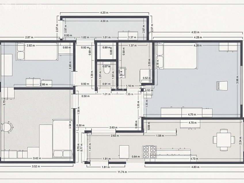 Prodej bytu 4+1 83 m^2 Hnězdenská, Praha 8 