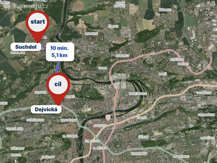 Prodej bytu 3+kk 151 m^2 Kamýcká, Praha-Suchdol 