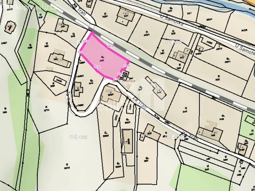 Prodej  projektu  chaty 1200 m^2 Za Tratí, Liberec 