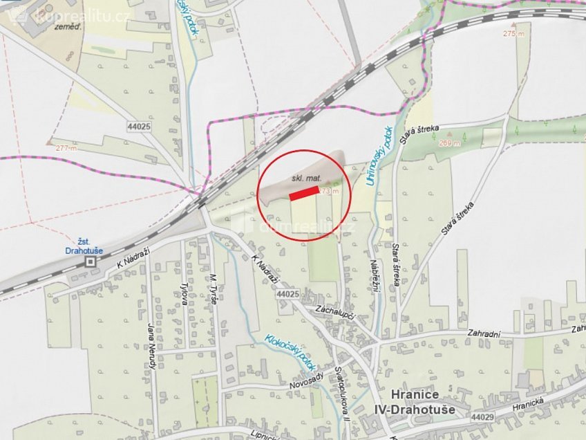 Prodej  zahrady 1141 m^2 Hranice, Hranice 