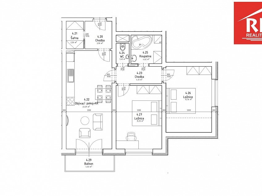 Prodej bytu 3+kk 77 m^2 Královské svahy 460, Lázně Kynžvart 