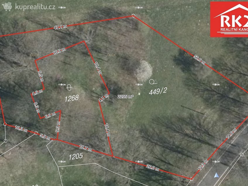 Prodej  stavebního pozemku 2874 m^2 Tři Sekery, Tři Sekery 