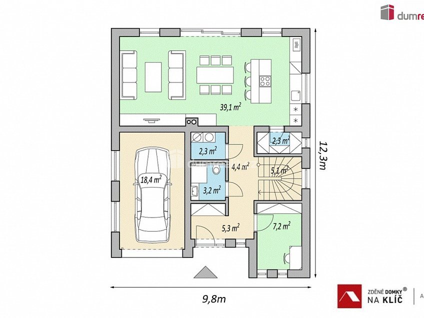 Prodej  domu na klíč 149 m^2 Losy, Uherský Brod 