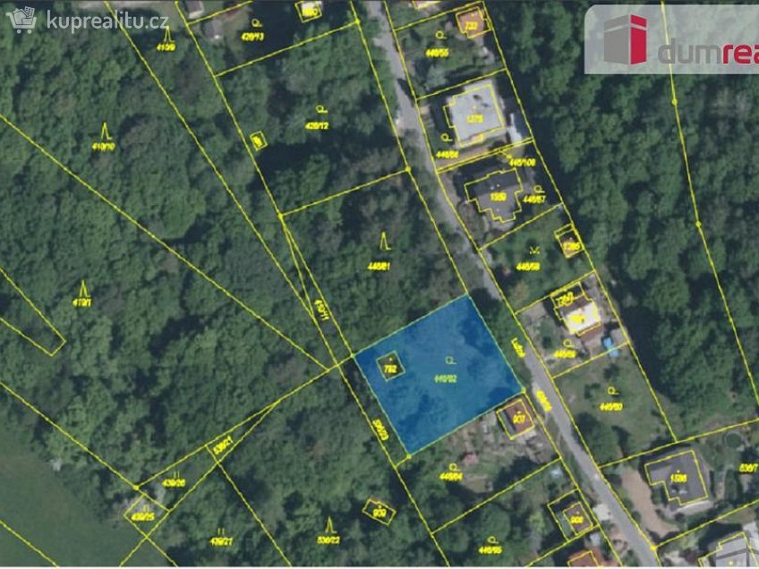 Prodej  stavebního pozemku 1153 m^2 Lužné, Luhačovice 