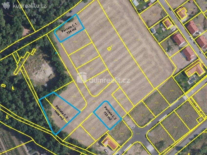 Prodej  stavebního pozemku 724 m^2 Veltrusy, Veltrusy 