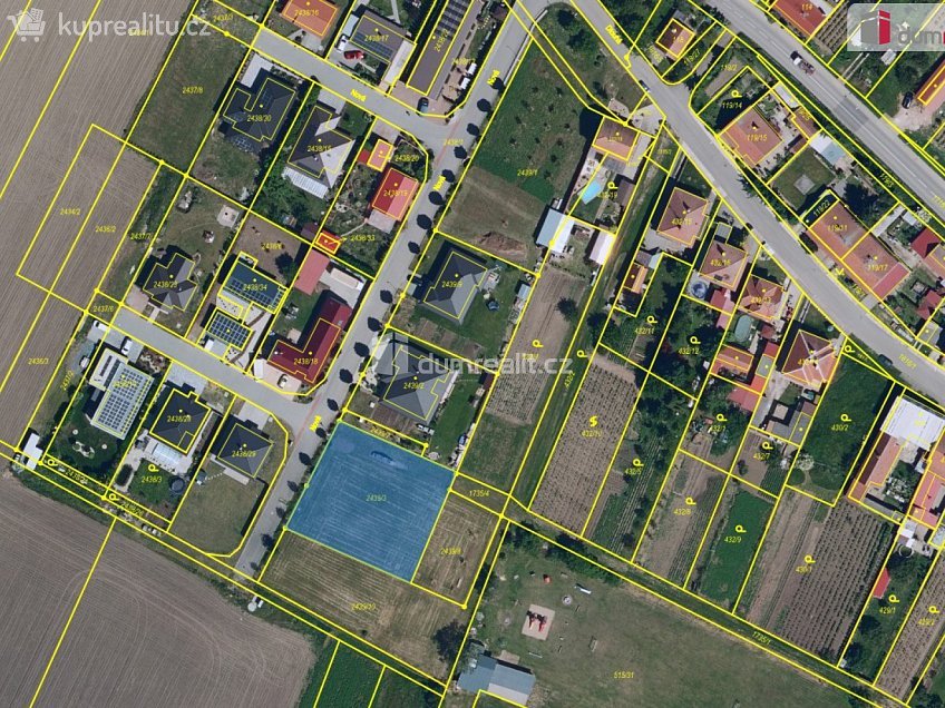 Prodej  stavebního pozemku 1269 m^2 Dlouhá, Přítluky 