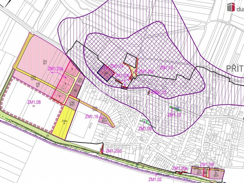 Prodej  stavebního pozemku 1269 m^2 Dlouhá, Přítluky 