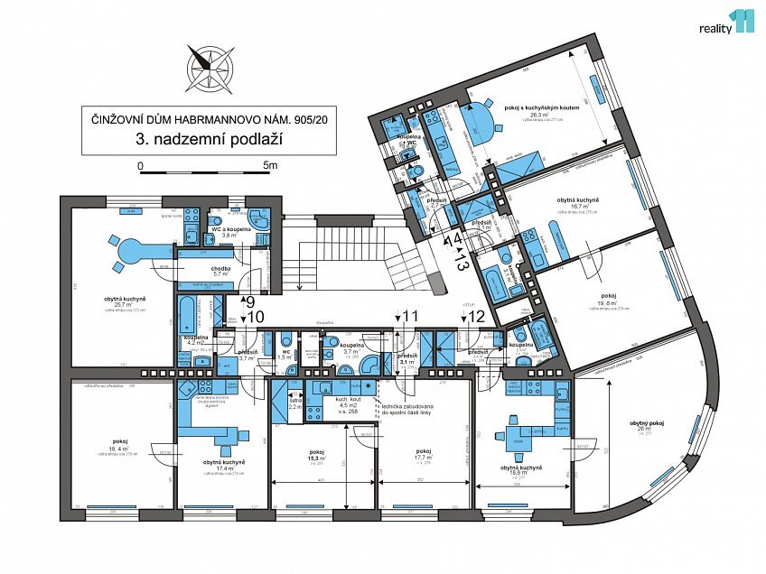 Prodej  činžovního domu 1343 m^2 Habrmannovo náměstí, Plzeň 
