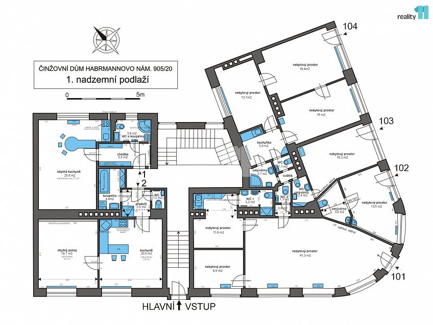 Prodej  činžovního domu 1343 m^2 Habrmannovo náměstí, Plzeň 