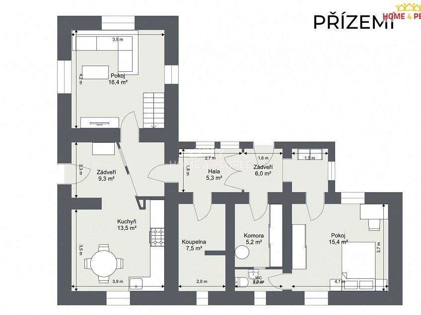 Prodej  rodinného domu 133 m^2 Zlonice, Zlonice 