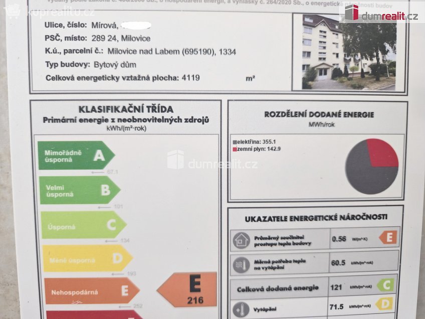 Prodej bytu 2+1 42 m^2 Mírová, Milovice 