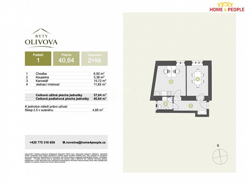 Prodej  komerční reality 41 m^2 Olivova, Říčany 