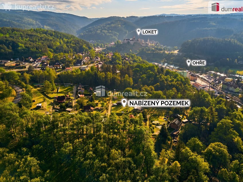 Prodej  stavebního pozemku 1197 m^2 Loket, Loket 