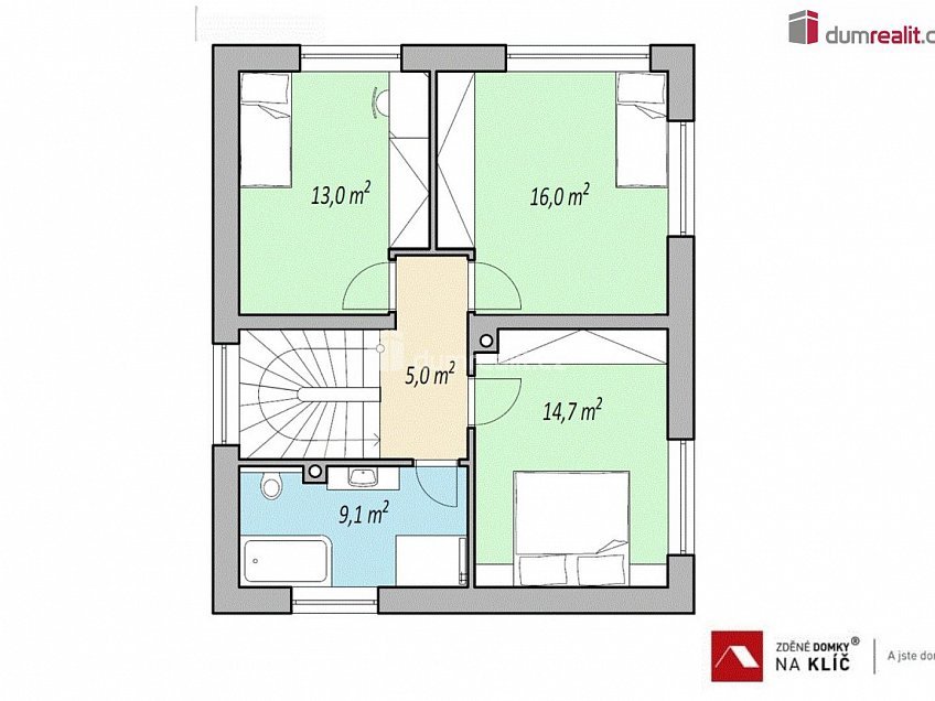 Prodej  domu na klíč 121 m^2 Pampelišková, Zlín 